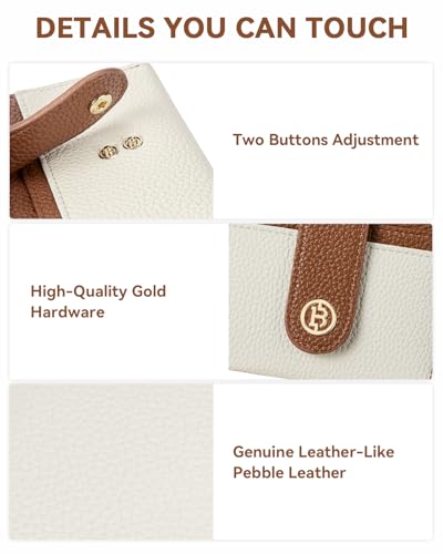 BOSTANTEN Slim Wallet Women Small RFID Blocking Credit Card Holder - color: 0-Beige＆Brown