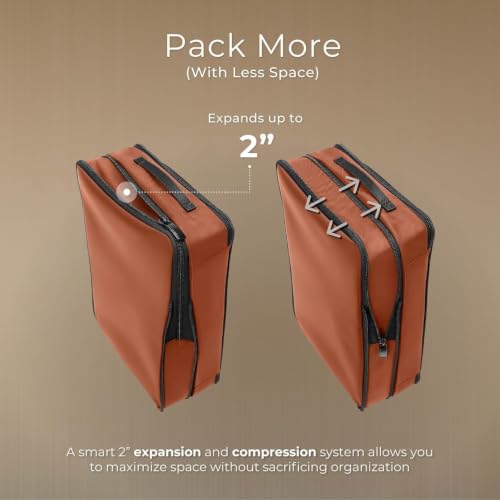 Briggs & Riley Travel Essentials Check In Compression Packing Cube Set - color: Orange, size: Checked