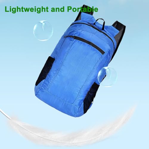 18L Mini Foldable Daypack, Waterproof and Lightweight Backpack - color: Blue