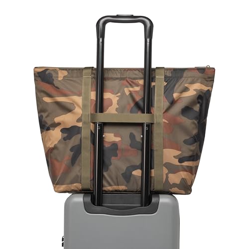 Herschel Unisex Portland Packable Tote - color: Woodland Camo/Black Label