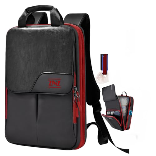 ZINZ Slim & Expandable Laptop Backpack 15.6 16 17 inch,Black Red - color: B01rd01