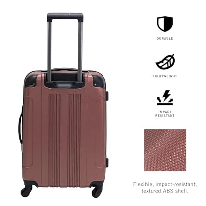 Kenneth Cole REACTION Out of Bounds 경량 하드쉘 4륜 스피너 수하물, 로즈 골드., 24인치 체크, Kenneth Cole Reaction Out of Bounds 경량 하드쉘 4륜 스피너 캐리어 - color: 로즈 골드., size: 24인치 체크