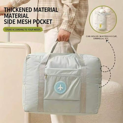 Lightweight Travel Duffel Bag, Foldable Carry on Weekender Overnight - color: Blue