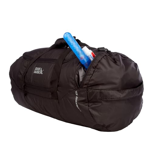 Eddie Bauer Stowaway Packable Duffel Bag, 45L, Onyx - color: Onyx