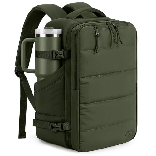 mibasies Travel Backpack for Women 28L，Carry Nn Bag Flight Approved - color: Deep Green, size: Large