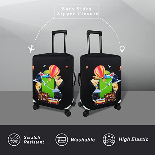 Explore Land Travel Luggage Cover Fits 23-26 inch Case (Travel, M) - color: Travel, size: M