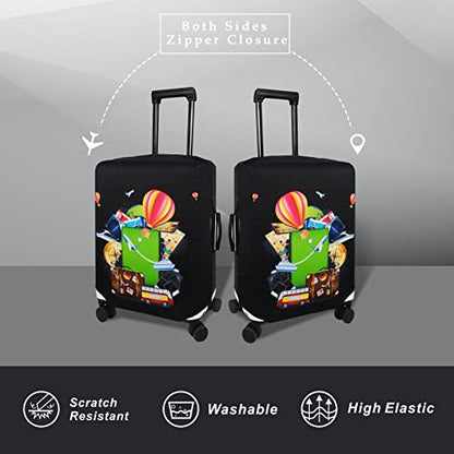 Explore Land Travel Luggage Cover Fits 23-26 inch Case (Travel, M) - color: Travel, size: M