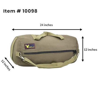 G & F Products Waxed Canvas Military Tool & Gear Bag, 24 In, Olive