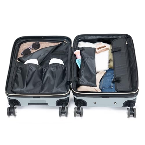 Kenneth Cole REACTION Madison Square Lightweight Hardside Chevron Expandable Spinner Luggage, Slate, 28-Inch Checked - color: Slate, size: 28-Inch Checked
