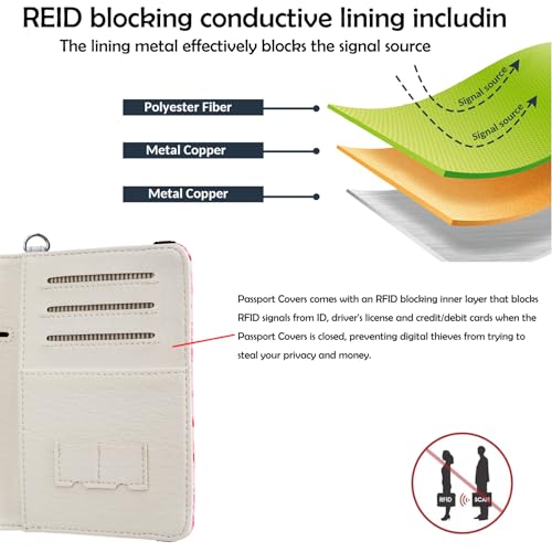 Passport Holder RFID Blocking,Travel Wallet Organizer Accessories Men Women (Bat) - color: Bat