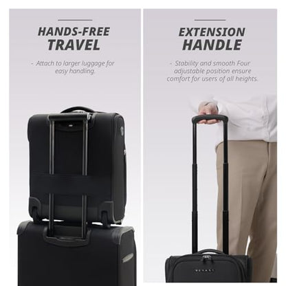 Verage Underseat Carry On Luggage with Wheels,16-Inch,Black - color: Black, size: 16-Inch Rolling Underseat