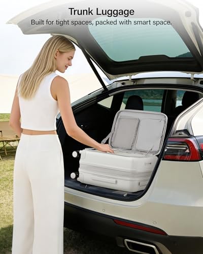 MILADA 24 Inch Checked Luggage, Expandable Hardshell Suitcase with 360° Spinner Wheels & TSA Lock, Lightweight Medium Rolling Luggage for Men and Women Travel, White - color: White, size: 24" Checked in