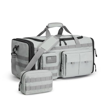 G4Free 3-in-1 Expandable Duffle Bag for Travel Gym, Large Duffel Backpack - color: Grey