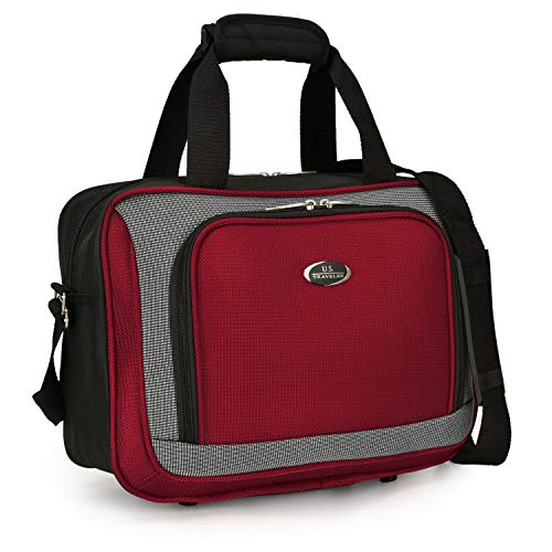 U.S. Traveler New Yorker Lightweight Expandable Rolling Luggage, Red/Gray, 4-Piece Set - color: Red, size: 4-Piece Set (15/21/25/29)