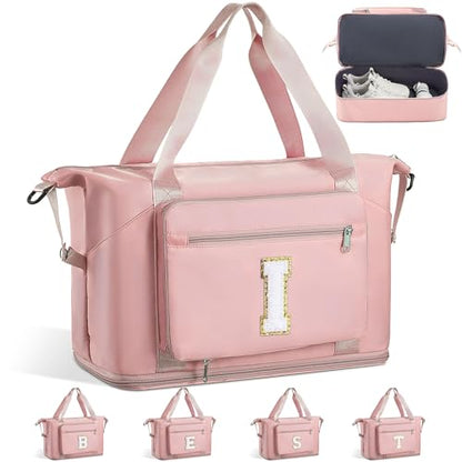 Women Girl Birthday Gifts Weekend Sleepover Overnight Duffle Bag - color: Pink, style: I