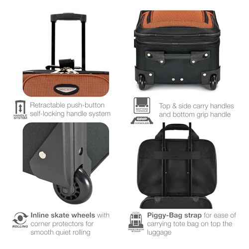 Travel Select Amsterdam Softside Expandable Luggage with Rolling Wheels, Red, 2-Piece Set (15/21) - color: Red, size: 2-Piece Set (15/21)