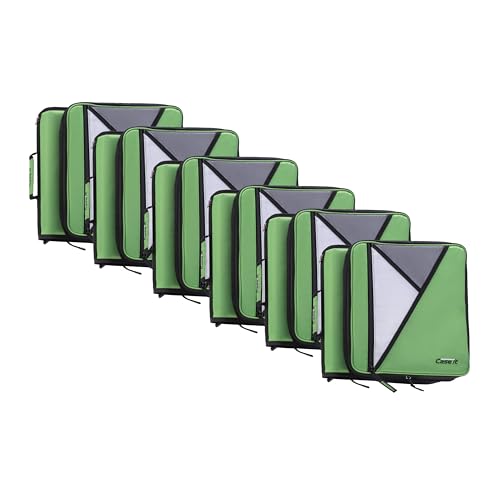 Case-it School Zipper Binder | 2" O-Rings | 400-Sheet | LT-007 Canopy Green - color: Canopy Green, size: 1 Pack