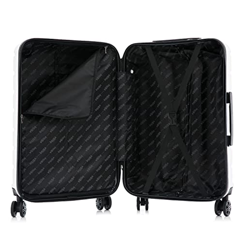 InUSA TREND 20-Inch Carry-On Hardside Spinner Luggage Lightweight Durable White - color: White, size: 20 Inch
