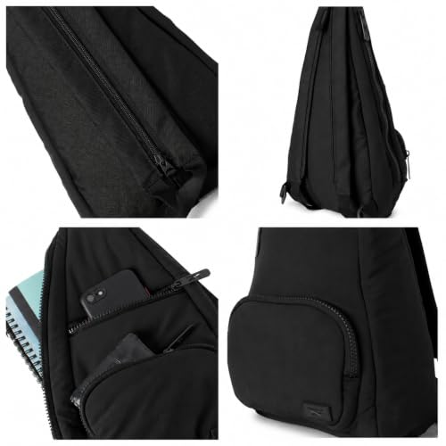 Reebok Crossbody Bags - Compact Multi-purpose Sling Bags for Women & Men - color: Maeve Black