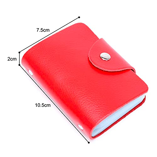 K Y KANGYUN Unisex Small Leather Credit Card Holder - 2 Pack (Redk&Brown)… - color: Red&Brown