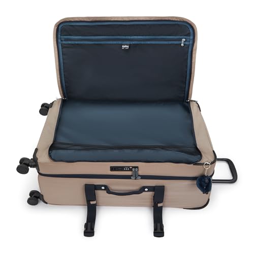 Kipling Women's Spontaneous Large 31-Inch Softside Spinner Wheel Luggage, Integrated TSA Accepted Lock - color: Soft Taupe C, size: Large