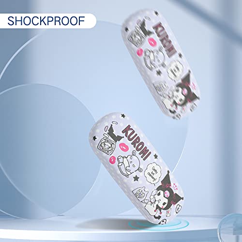 PERFECTSIGHT Hard Shell Eyeglasses Case, Kawaii Protective Glasses Case for Kids, Cute Eyeglass Case for Women Men Girls - color: Purple