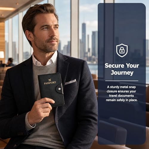Passport Cover Travel Wallet Holder Case PU Leather Black - color: Black