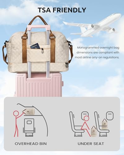 Kids Duffle Bag-Dance Bag Duffle Bag, Personalized Weekender Bags - color: Beige, style: R
