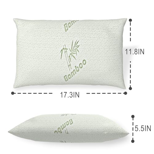 Camping Pillow for Sleeping 2 Pack,Filled in Shredded Memory Foam - size: 2 pack(16.5x11.8in)