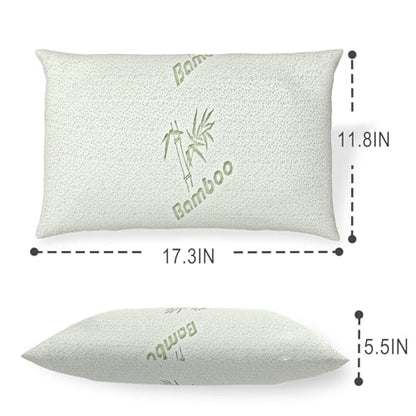 Camping Pillow for Sleeping 2 Pack,Filled in Shredded Memory Foam - size: 2 pack(16.5x11.8in)