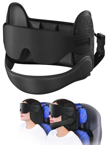 SARISUN Travel Pillow for Different Heights, Stable Head and Chin Support - color: Black