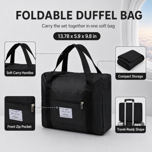 Travel Blanket and Pillow Set - Hooded Neck Pillow Airplane Essential Black - color: Black