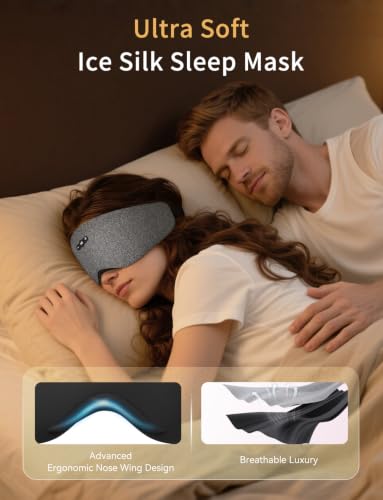 Sleep Headphones Bluetooth 6.0 Sleep Mask for Side Sleepers, 20H Playtime - color: Star Grey