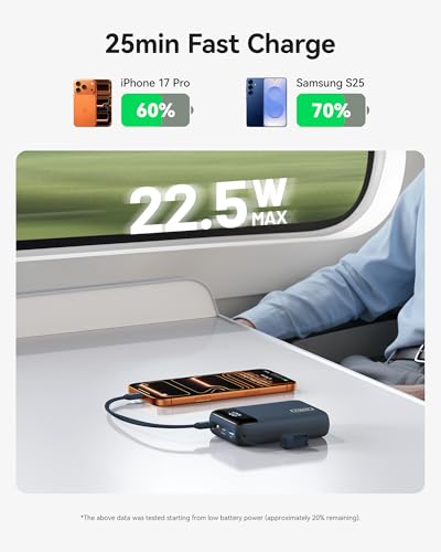 INIU Portable Charger, Smallest 20000mAh 22.5W Fast Charging Power Bank - color: Blue, size: Mini Size