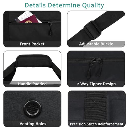 Goloni 120L Foldable Duffle Bag for Travel, Large Durable Travel Duffel Bag - color: Black, size: 120L