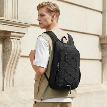 G4Free 20L Lightweight Packable Hiking Backpack for Women Men - color: Black