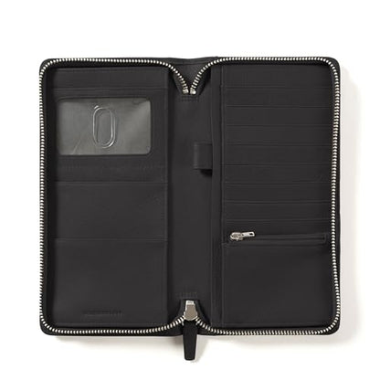 Leatherology Zippered Travel Wallet & Passport Holder - Black Onyx - color: Black Onyx