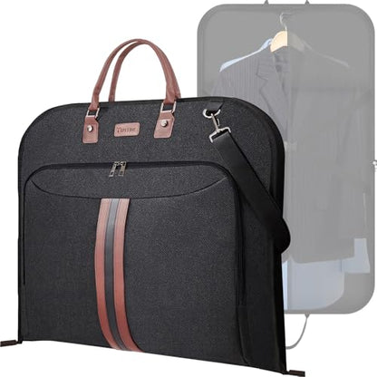 BALEINE Garment Bags for Travel, Water Resistant Carry on Suit Bag - color: Black, size: 42"