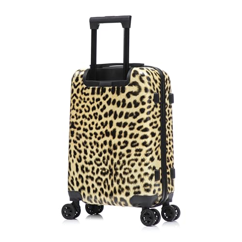 InUSA Cheetah Print 20-Inch Carry-On Hardside Spinner Luggage Lightweight - color: Cheetah, size: 20 Inch