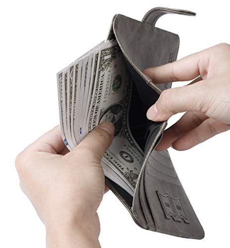 Passport Holder Cover Wallet RFID Blocking, Travel Essentials - color: Grey