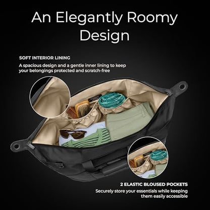 Expandable Cabin Bag - color: Black, style: Weekender Duffle