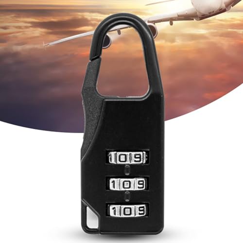 Small Padlock,3 Digit Code Number Password Lock Combination Padlock Safety Travel Resettable Security Lock for Suitcases and Bag, 5.5x1.2x2.1cm, Red - color: Red