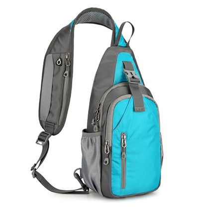 levayhill Small Crossbody Sling Backpack,Hiking Daypack Men Women,Lake Blue - color: Lake Blue