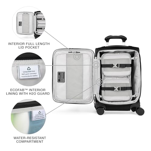 Travelpro VersaPack+ Softside Carry-On Luggage Suitcase, Black, 21-Inch - color: Black, size: Carry On