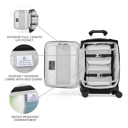 Travelpro VersaPack+ Softside Carry-On Luggage Suitcase, Black, 21-Inch - color: Black, size: Carry On