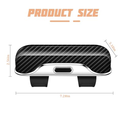 Zipelo 7.09 x 2.56 Inch Car Sun Visor Sunglasses Case, Carbon Fiber - color: Carbon Fiber
