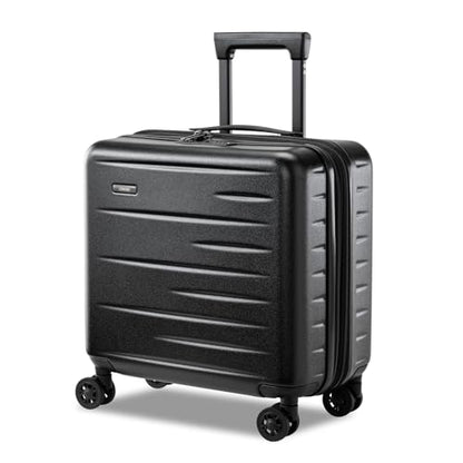 CENSIEN Expandable 16 Inch Carry On Luggage Airline Approved Small Suitcase - color: Black, size: 16 Inch EXT