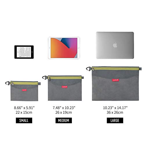 pack all 3 Pcs Water-Resistant Zipper Pouch, Mesh Zipper Bag - color: Grey, size: Set
