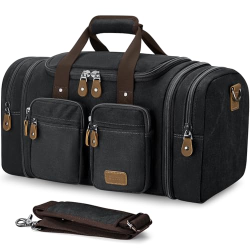 Gonex Duffle Bag for Travel, Expandable 60L Overnight Weekender Gym Bag - color: Dark Grey, size: X-Large-60l