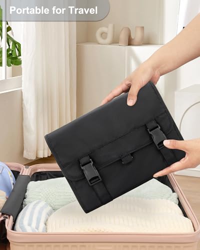 Relavel Travel Toiletry Bag for Men, Large Hanging Toiletries Bag - Black - color: 01 Black, size: X Large